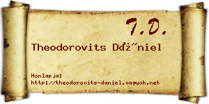 Theodorovits Dániel névjegykártya