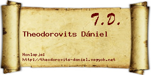 Theodorovits Dániel névjegykártya